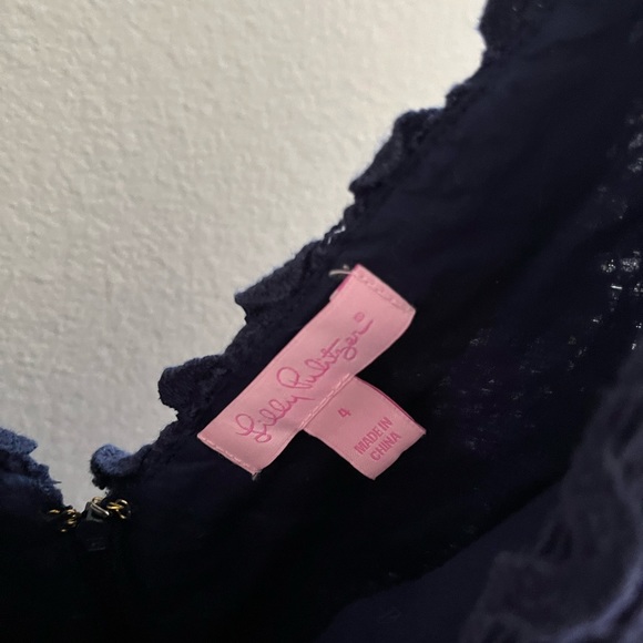 Lilly Pulitzer Reeve Dress - True Navy Sailboat- Size 4 - Picture 4 of 11